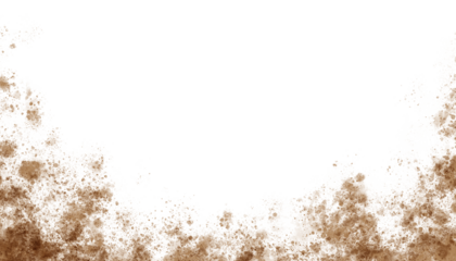 Brown grunge dirt texture bottom border overlay aged dust rough background