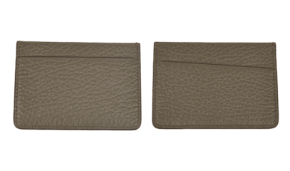 Set of Men's leather bifold wallet, Fashion purse handbag transparent background with clipping path, wallet from Stingray blank Skin, mockup your design all side view.