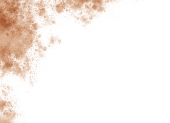 Brown watercolor splash grunge design art decoration transparent background