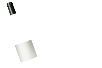 White wine bottle with label. Wine bottle mockup.