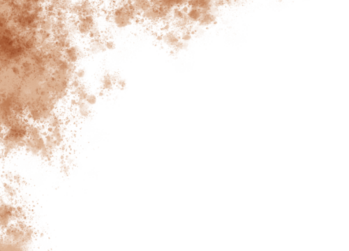 Brown watercolor splash grunge design art decoration transparent background