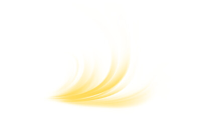 Golden curved light streak, glowing light streak, dynamic light streak