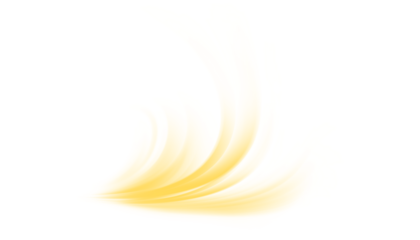 Golden curved light streak, glowing light streak, dynamic light streak