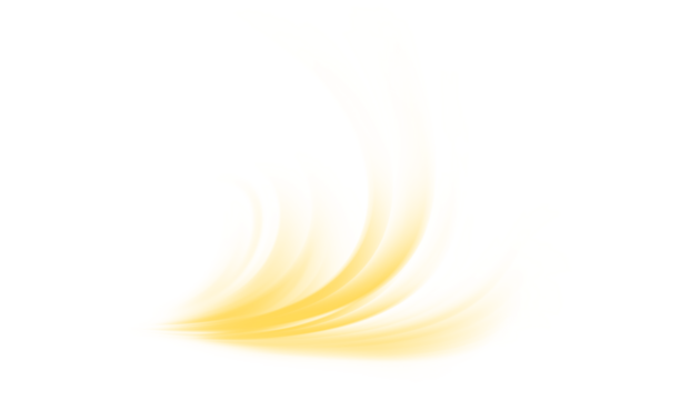 Golden curved light streak, glowing light streak, dynamic light streak