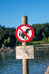 No Dog Waste sign. No dog poop sign. Shitting is not allowed.