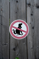 No Dog Waste sign. No dog poop sign. Shitting is not allowed.