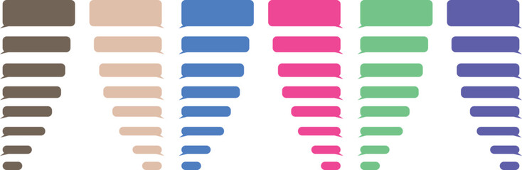 Obraz premium Phone bubbles sms empty set. Speech bubbles message. SMS. Chat. Vector modern sms or message icons. 