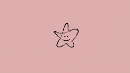Simple star graphic on pastel background