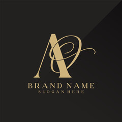 Modern Creative AO Logo Design. initial icon Based Monogram and Letters in Luxury vector