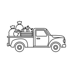 Vintage Farm Truck Carrying Produce.