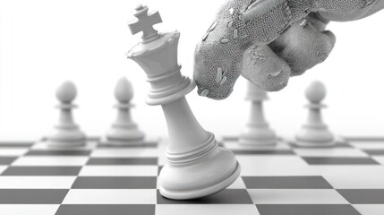 Chess king is attacked