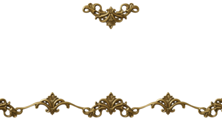 Ornamental Elegance: Exquisite, detailed ornamentation in a radiant, antique gold hue, adding a touch of classical refinement.