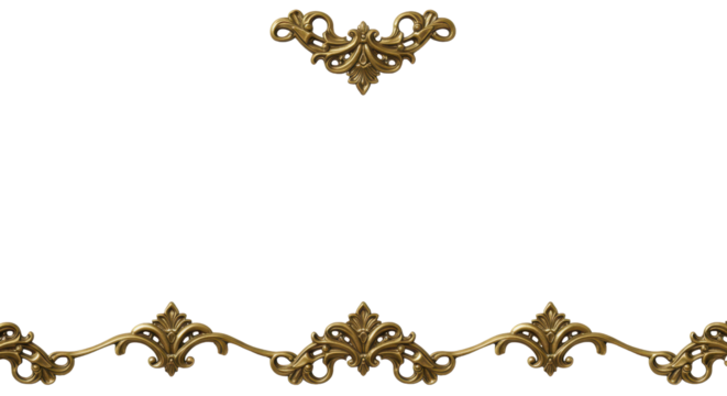 Ornamental Elegance: Exquisite, detailed ornamentation in a radiant, antique gold hue, adding a touch of classical refinement.