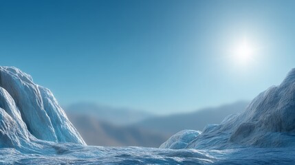 Gigantic iceberg arctic water formation cold ocean beauty immense iceberg dominates polar ocean natural wonder glacial majesty