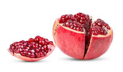 Pomegranate isolated on transparent png ( image from camera )