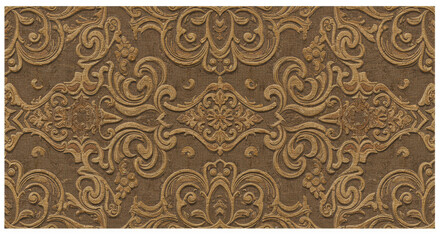 Ornate Embellishments: Detailed image featuring a beautiful intricate vintage pattern, showing a seamless floral and decorative wallpaper design.