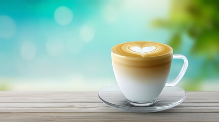Coffee cup art heart latte design perfect warm drink beautiful coffee drink with frothy heart design morning brew