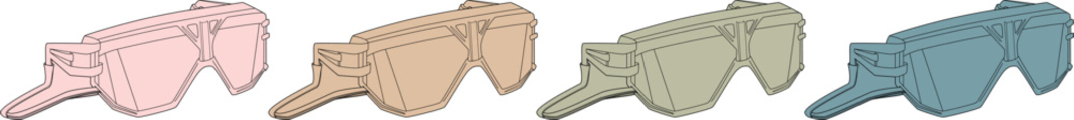 Anatomical illustration of the human shoulder blade in multiple color variations. A 3D model showing the scapula for scientific visualization