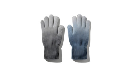Obraz premium Soft Knitted Wool Gloves Isolated on White Background