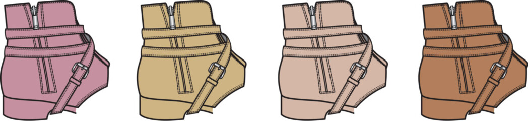 Fashionable Belted Cargo Pants in Four Earthy Tones