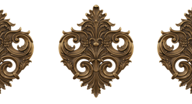 Ornate Antique Element: Close-up of intricate antique design. Capturing the exquisite details of the past, this element adds a touch of elegance and sophistication.