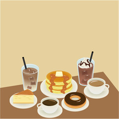 カフェのメニューフレーム　Cafe menu frame