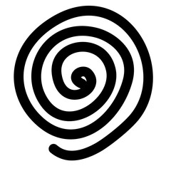 Hand-Drawn Bold Spiral Drawing Design Doodle Element | Creative SVG Doodle