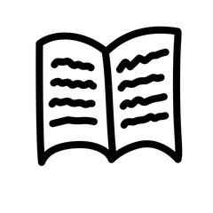 Hand-Drawn Book or Bible Doodle Design Element - Doodle Design