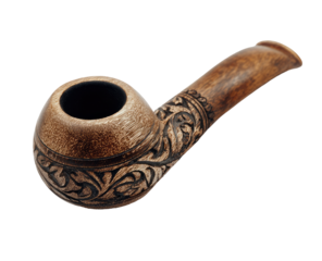Ornate wooden smoking pipe (3)