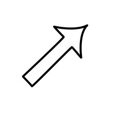 Hand-Drawn Arrow Up Left Pointing Doodle