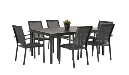 Gray outdoor dining set
