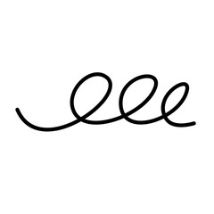 Hand-Drawn Round Line Thread Doodle