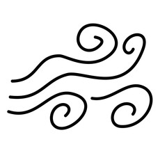 Obraz premium Hand-Drawn Spiral Air Doodle