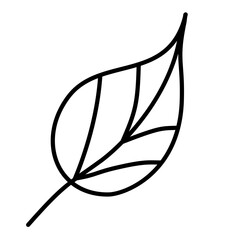 Hand-Drawn Big Leaf Doodle