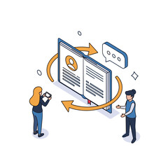 Interactive learning book with user engagement and feedback exchange for enhanced educational experiences.