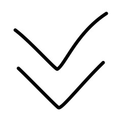 Hand-Drawn Down Arrows Drawing Doodle