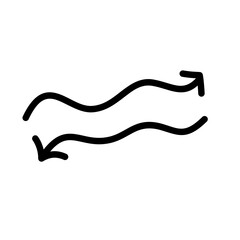 Hand-Drawn Left and Right Arrow Drawing Doodle