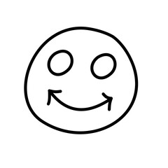Hand-Drawn Smile Face Emoji Drawing Doodle