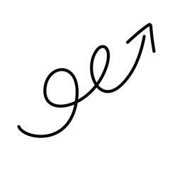 Hand-Drawn Up Arrow Doodle