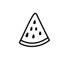 Hand-Drawn Slice of Watermelon  Doodle