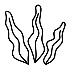 Hand-Drawn Marine Plants Doodle
