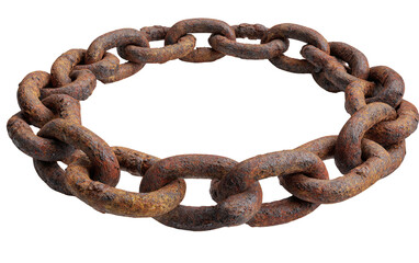 Rusty metal chain circle