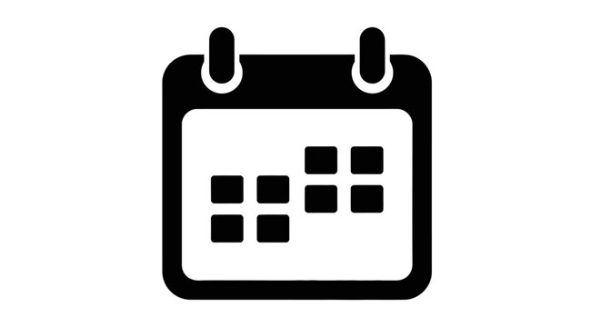 Minimalist calendar icon for effective scheduling, critical planning, managing appointments, and tracking important dates on digital platforms.