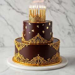 Royal Chocolate Birthday Cake.