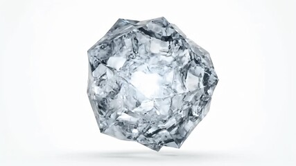 Rotating Abstract Crystal Structure Diamond Shape Digital Background Loop - Powered by Adobe