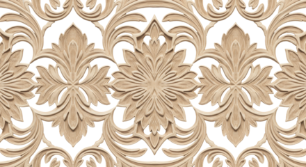 Ornate Architectural Design: An intricate design with captivating floral patterns. Carved detailing showcasing artistic elegance and ornamental refinement, capturing architectural detail