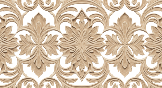 Ornate Architectural Design: An intricate design with captivating floral patterns. Carved detailing showcasing artistic elegance and ornamental refinement, capturing architectural detail