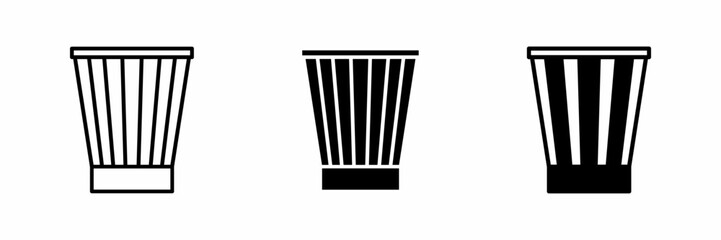 Vector illustration of a black bin	