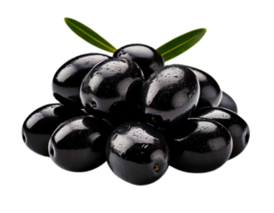  Cluster of Ripe Black Olives with Realistic Shine – Ultra Realistic Transparent PNG for Creative and Commercial Use