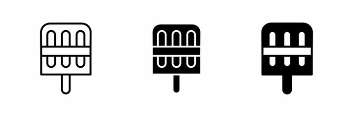 Vector illustration of a black ice cream